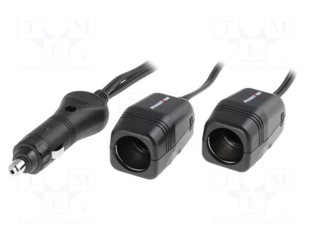 Cigarette lighter socket extension cord; Sup.volt: 7÷12VDC SCI A13-75A30A2-A7Z