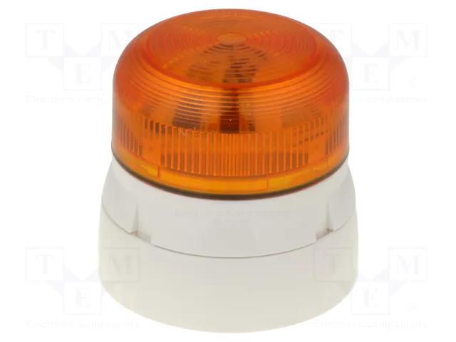 Signaller: lighting; continuous light; white; Flashguard; 230VAC KLAXON SIGNALS QBS-0023