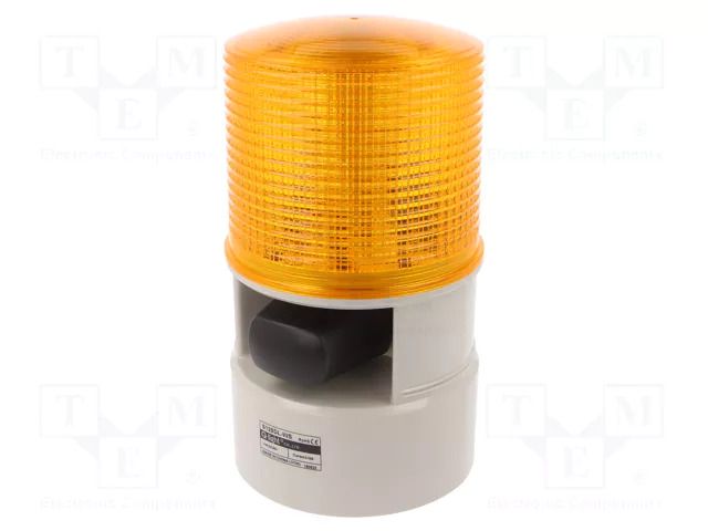 Signaller: lighting-sound; 24VDC; LED; amber; IP54; Ø119x215mm QLIGHT S125DL-WS-24-A