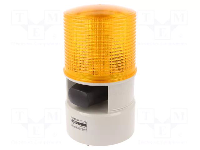 Signaller: lighting-sound; 24VDC; LED; amber; IP54; Ø119x215mm QLIGHT S125DL-WA-24-A