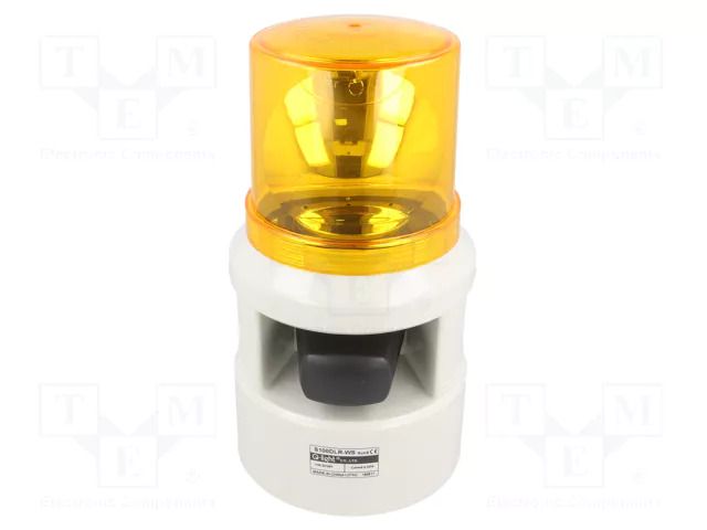 Signaller: lighting-sound; 24VDC; siren,rotating light; LED; IP54 QLIGHT S100DLR-WS-24-A