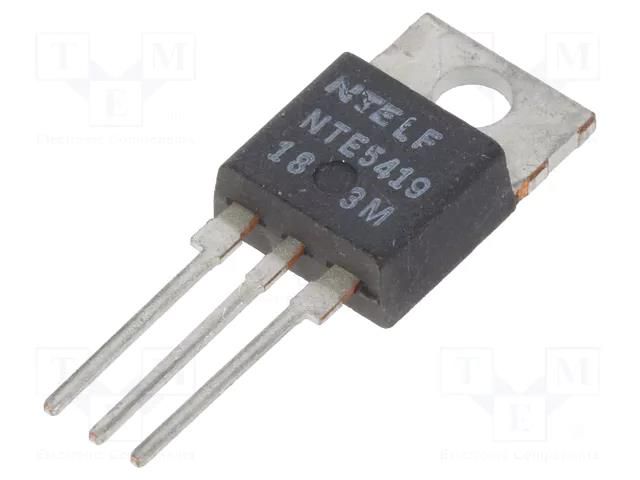 Thyristor; 600V; Ifmax: 10A; Igt: 15mA; TO220ISO; THT; Ifsm: 100A NTE Electronics NTE5419