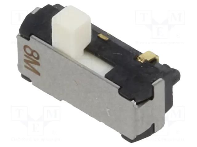 Switch: slide; Pos: 2; SPDT; 0.2A/12VDC; ON-ON; SMT; -40÷85°C; CL-SB Nidec Copal Electronics CL-SB-12A-12