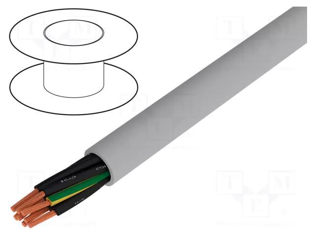 Wire; JZ-500; 8G0.5mm2; unshielded; 300V,500V; Cu; stranded; grey HELUKABEL JZ500/8X0.5