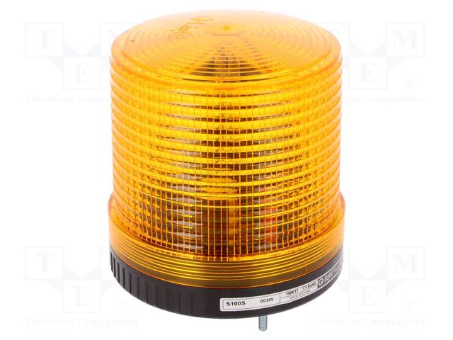 Signaller: lighting; flashing light; amber; S100; 24VDC; IP44; ABS QLIGHT S100S-24-A