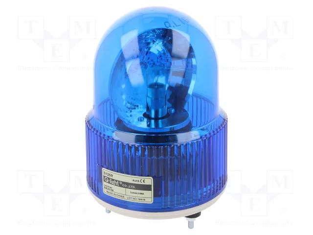 Signaller: lighting; rotating light; blue; S125; 24VDC; IP44; 566mA QLIGHT S125R-24-B