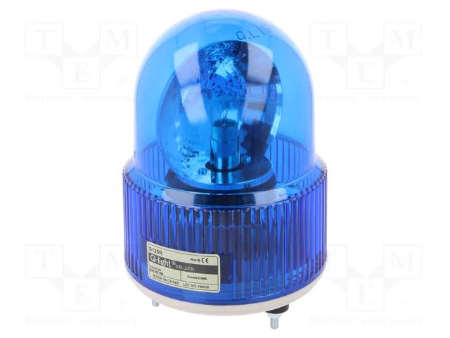 Signaller: lighting; rotating light; blue; S125; 24VDC; IP44; 566mA QLIGHT S125R-24-B