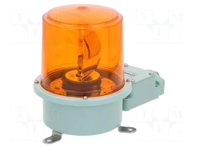 Signaller: lighting; rotating light; amber; SH2; 24VDC; IP66; 766mA QLIGHT SH2T-24-A