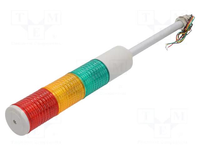 Signalling column; red/amber/green; LED; 24VDC; IP44; ST56L; ABS QLIGHT ST56L324RAG