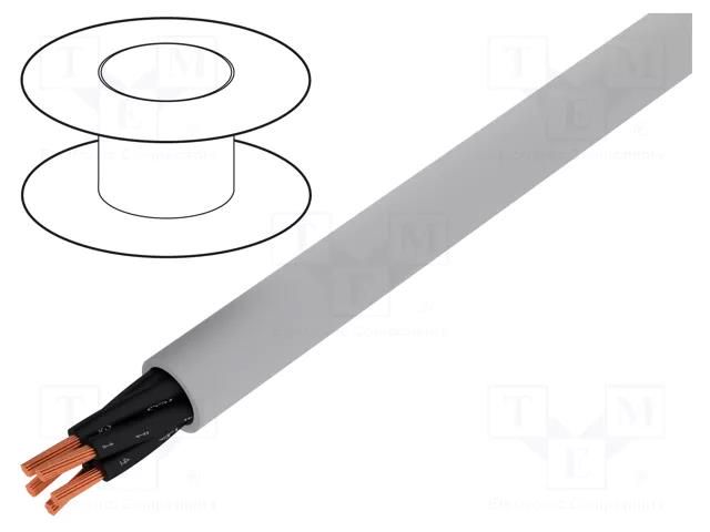 Wire; OZ-500; 5x1mm2; unshielded; 300V,500V; Cu; stranded; grey HELUKABEL OZ500/5X1