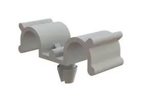 CABLE CLAMP-DUAL, PUSH IN, NYLON/NATURAL DHURC-4-01
