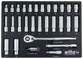 SOCKET SET, 1/2IN DRIVE, FOAM TRAY, 29PC 33895
