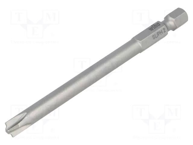 Screwdriver bit; PlusMinus PH-type; PH2/SL; Overall len: 90mm WIHA WIHA.32687