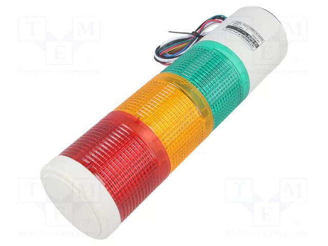 Signalling column; red/amber/green; LED; 24VDC; IP65; QTG60; ABS QLIGHT QTG60MLF324RAG