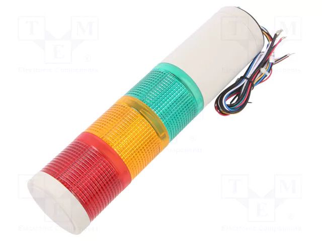 Signalling column; red/amber/green; LED; 24VDC; IP54; QTG60; ABS QLIGHT QTG60MLFBZ324RAG