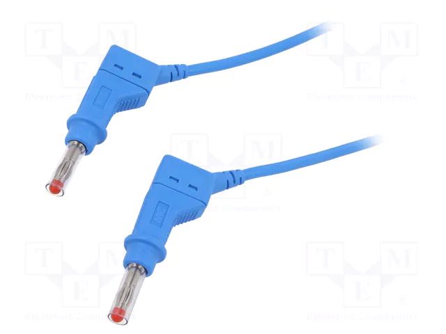 Connection cable; 32A; banana plug 4mm,both sides; Len: 2m; blue STÄUBLI XZG425-20023