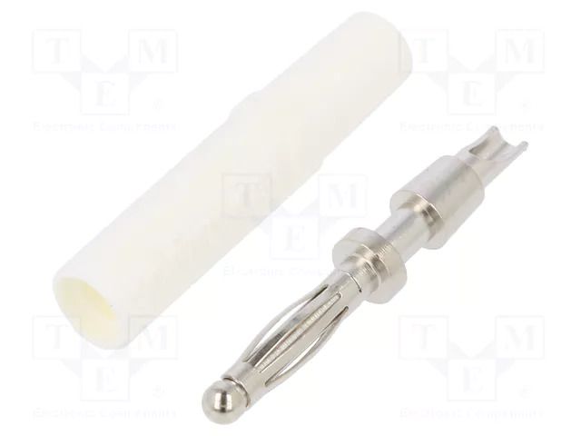 Connector: 2mm banana; plug; 10A; 33VAC; 70VDC; white; -25÷90°C SCHÜTZINGER FK02LNI-WS