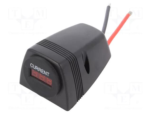 Ammeter; 0÷20A; on panel,screw; LED; Usup: 7÷33VDC; Uin: 7÷33VDC SCI A25-1BHS-BB3-R