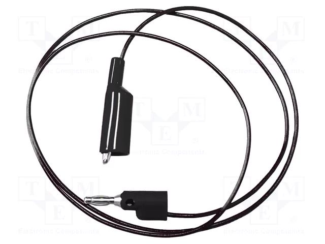 Test lead; 5A; banana plug 4mm,crocodile clip; Urated: 300V MUELLER ELECTRIC BU-2030-A-60-0