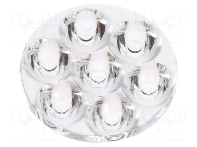LED lens; round; plexiglass PMMA; transparent; 11÷19°; H: 10.7mm LEDIL C11716