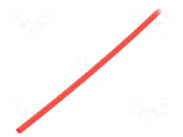 Heat shrink sleeve; thin walled; 3: 1; 1.5mm; L: 1m; red; GTI 3000 3M GTI3000-1.5/0.5-RD