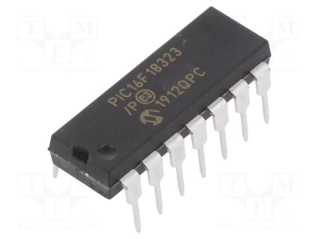 IC: PIC microcontroller; 32MHz; 1.8÷5.5VDC; THT; PDIP14; PIC16 MICROCHIP TECHNOLOGY PIC16F18323-I/P