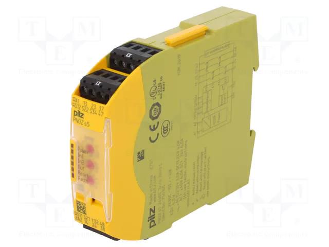 Module: safety relay; Usup: 24VDC; IN: 3; OUT: 4; PNOZ s5; -10÷55°C PILZ PZ-750105