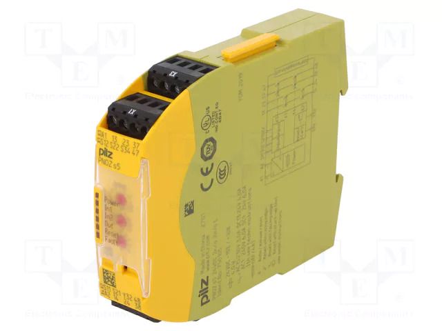Automation module: safety relay; Usup: 24VDC; IN: 3; OUT: 4; PNOZ s5 PILZ PZ-750105