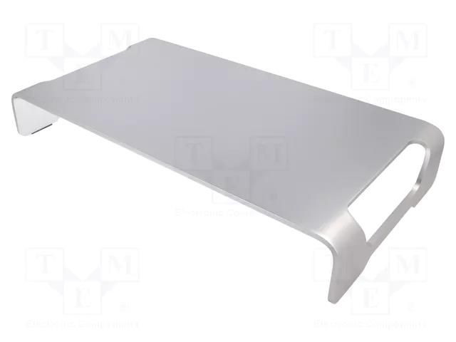 Monitor stand; 20kg; aluminium; Dim: 400x210x63mm; Thk: 5mm LOGILINK BP0033