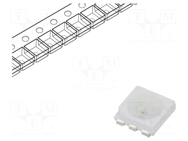 LED; RGB; SMD; 5050,PLCC6; 1.8÷2.4/2.8÷3.6/2.8÷3.6VDC; 120°; 20mA REFOND RF-W2SA50TS-A38