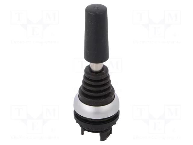 Switch: joystick; 22mm; Stabl.pos: 1; black; none; IP66; RMQ-Titan EATON ELECTRIC M22-WJS2V-2P