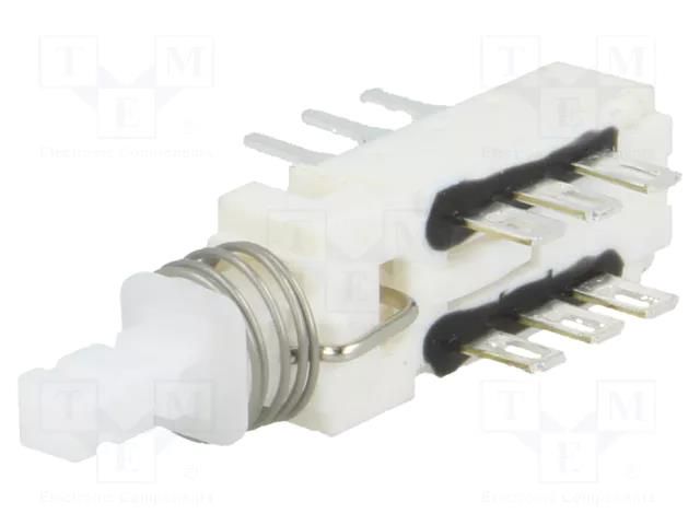 Switch: push-button; Pos: 2; DPDT; 0.5A/125VAC; 0.5A/30VDC; ON-ON C&K SF2UEE