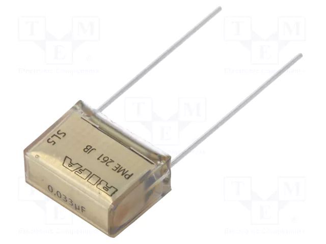Capacitor: paper; 33nF; 500VAC; 15.2mm; ±10%; THT; PME261; 1000VDC KEMET PME261JB5330KR30