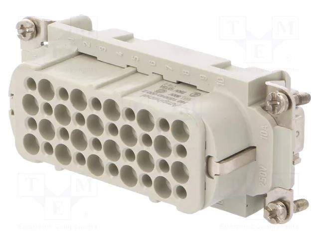 Connector: HDC; contact insert; female; C146,heavy|mate D; PIN: 40 AMPHENOL C146-10B0400002