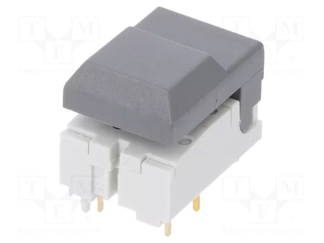 Switch: keypad; Pos: 2; SPDT; 0.01A/24VDC; grey; Leads: for PCB C&K SERGYAUOA