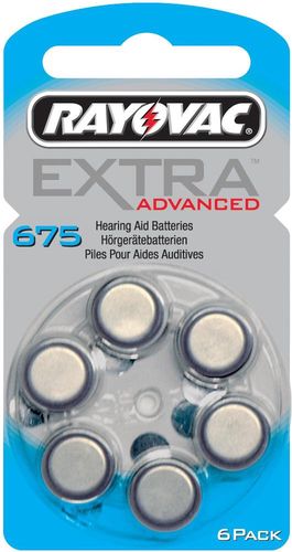 Zinc Air Battery V675 (ZA675, PR44, DA675) for hearing aid 1.4V Varta/Rayovac 6pcs. 675/RAY 96178218