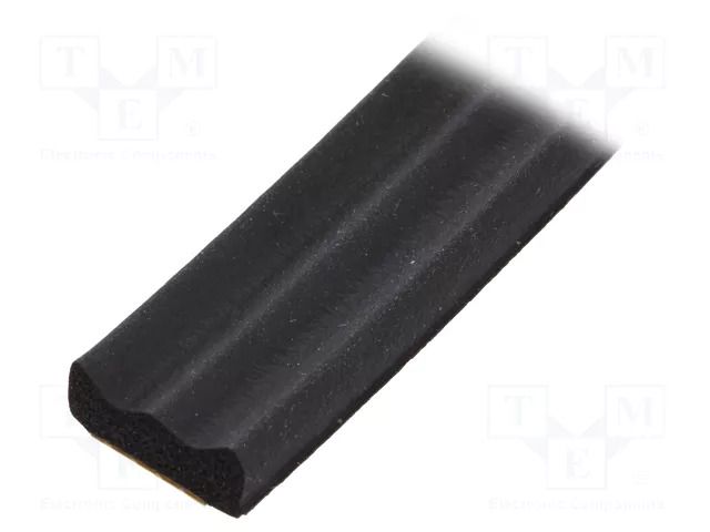 Gasket; EPDM; Thk: 4mm; black; L: 25m; W: 10mm RST ROZTOCZE USRE-10.04