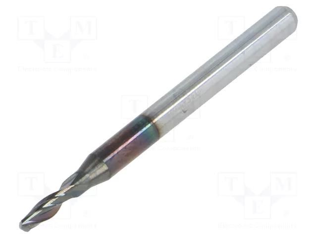 Fast cutting mill; Ø: 2mm; Ø: 3.175mm; L: 38.2mm; tungsten carbide KEMMER PRAEZISION EDDAC-2.0