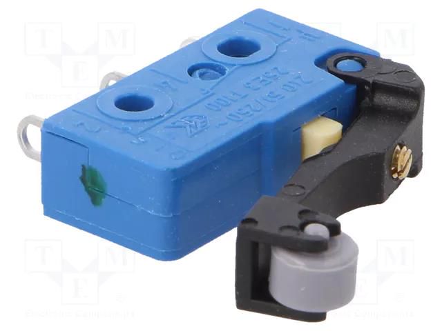 Microswitch SNAP ACTION; 2A/250VAC; with lever (with roller) Marquardt 1050.5305