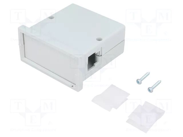 Enclosure: panel; X: 72mm; Y: 72mm; Z: 36mm; ABS; grey; screwed MASZCZYK KM-61-PG/GY