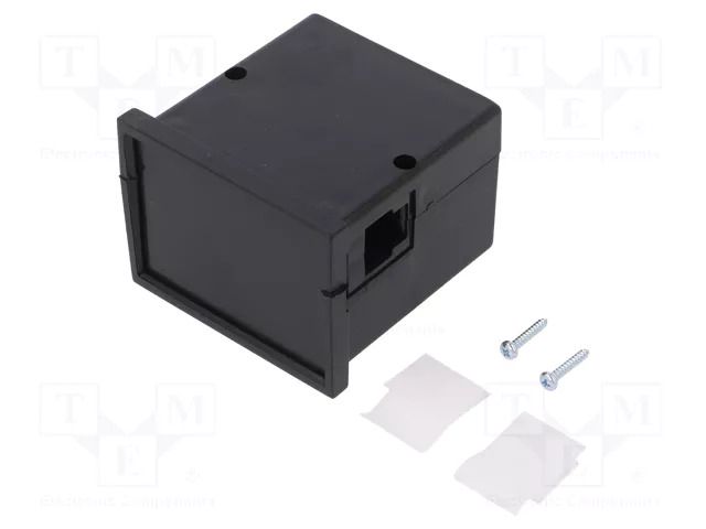 Enclosure: panel; X: 72mm; Y: 72mm; Z: 55mm; ABS; black; screwed MASZCZYK KM-62-PG/BK