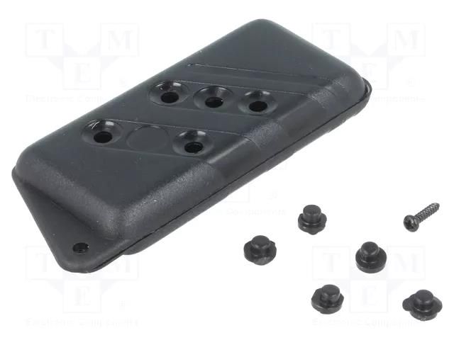 Enclosure: for remote controller; X: 37mm; Y: 84mm; Z: 14mm; ABS MASZCZYK P-14/5/BK