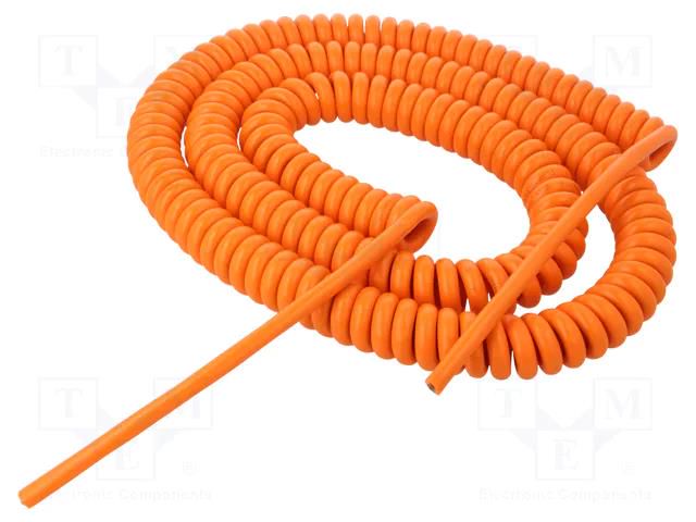 Wire: coiled; H07BQ-F; 2x1.5mm2; unshielded; PUR; orange; 450V,750V HELUKABEL HELUKABEL-85365