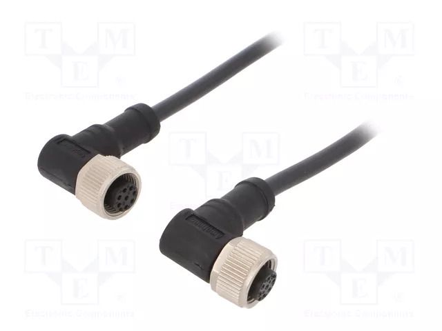 Cable: for sensors/automation; PIN: 8; with metal nut; plug; 30V AMPHENOL LTW M12A08FR12AFRSB001