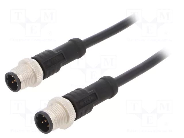 Cable: for sensors/automation; PIN: 5; with metal nut; plug; 60V AMPHENOL LTW M12B05ML12BMLSD001
