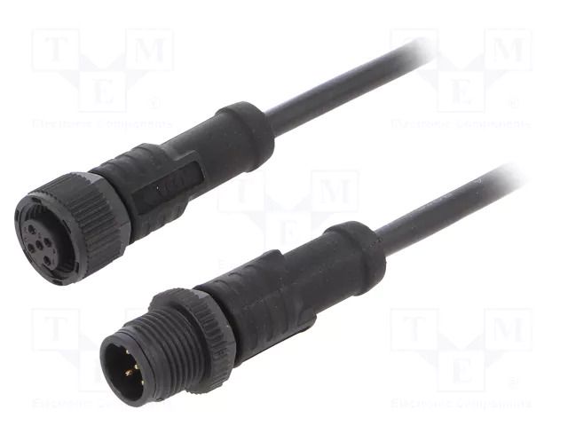 Cable: for sensors/automation; PIN: 5; with plastic nut; plug; 60V AMPHENOL LTW MSBP05MLSBPFLSB001