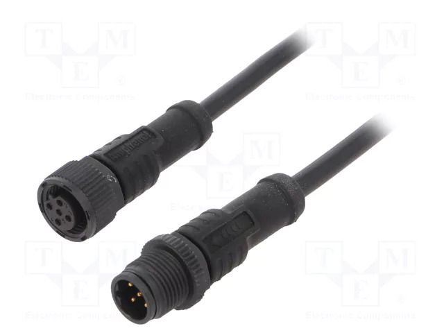 Cable: for sensors/automation; PIN: 5; with plastic nut; plug; 60V AMPHENOL LTW MSBP05MLSBPFLSD001