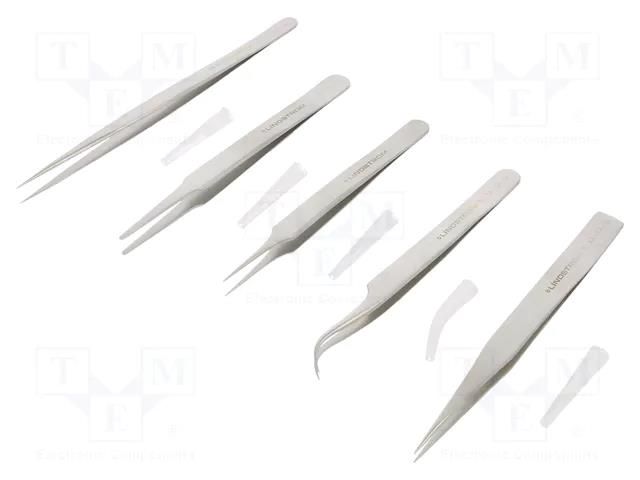 Tweezers-set; for precision works; 5pcs. LINDSTRÖM SA.9855