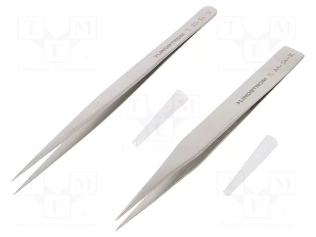 Tweezers-set; for precision works; Blade tip shape: sharp; 2pcs. LINDSTRÖM SA.9858