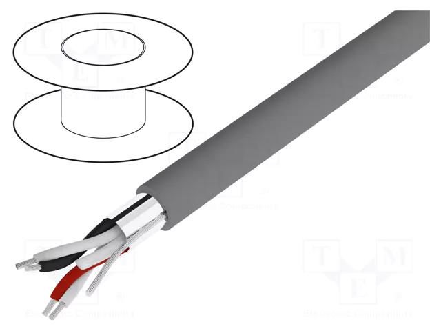 Wire; Alpha Essential C&C LSZH; 2x2x22AWG; 300V; 30.5m; Cu; 100ft ALPHA WIRE 2466L-SL005